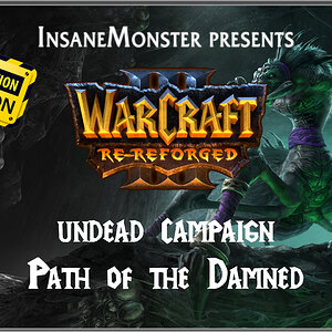Warcraft 3 Re-Reforged Undead Campaign Under Construction Logo Bordered