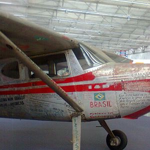 A Cessna used by a Brazillian woman to fly over South America (I guess).