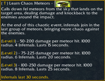 Chaos Meteors Description