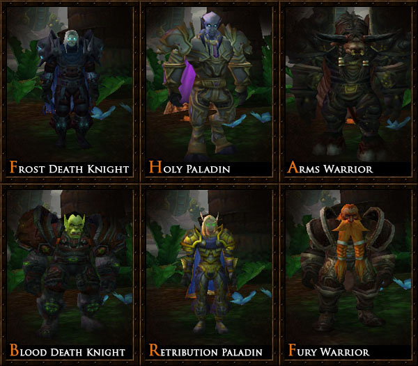 Current Strength Classes (Death Knight, Paladin, Warrior)