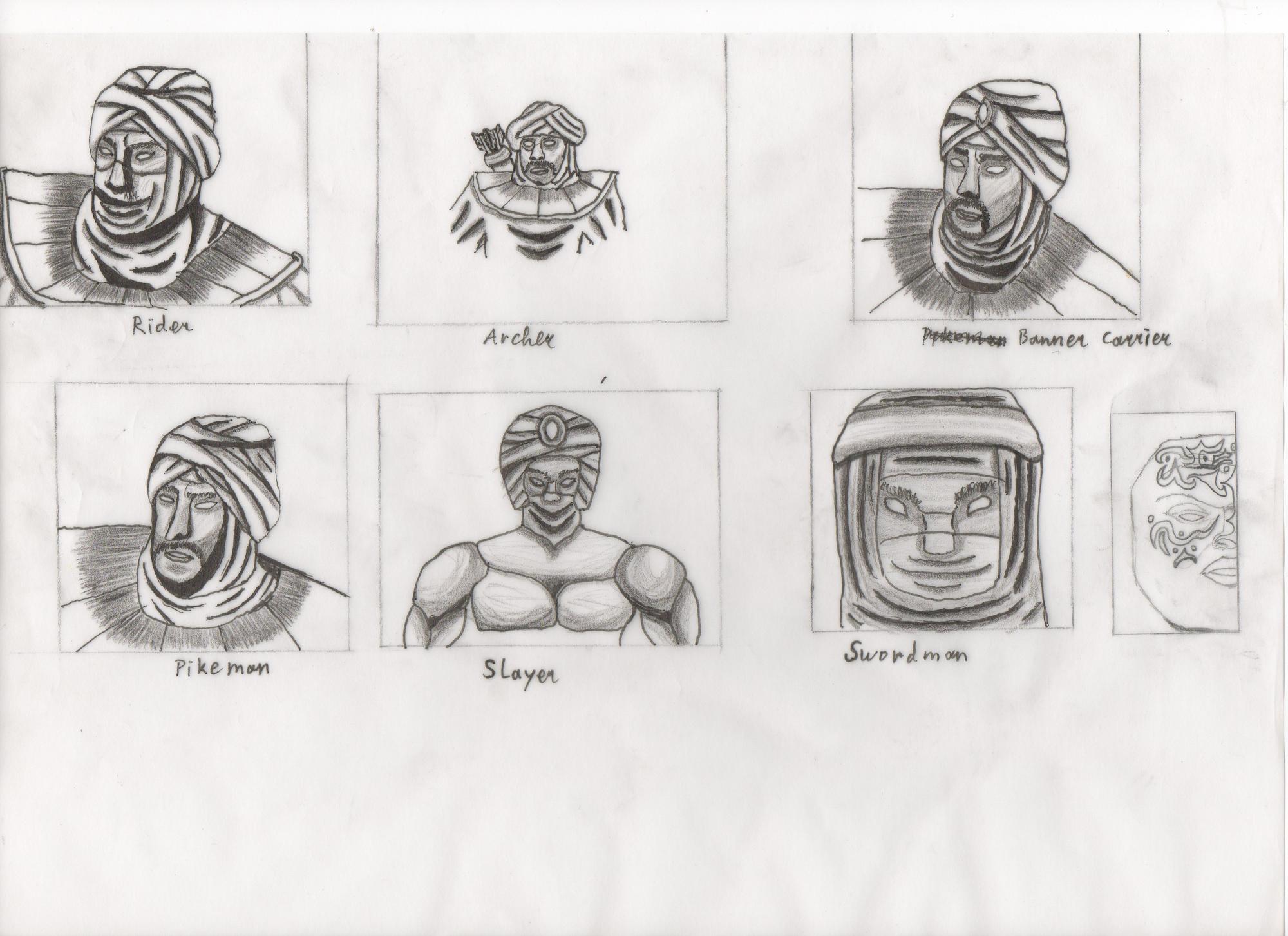 Haradrim drawings for icons