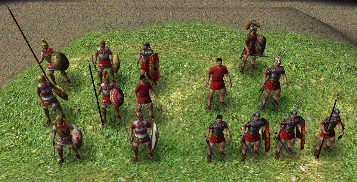 Right : Roman Soldiers / Left : Showcase of possibilities
