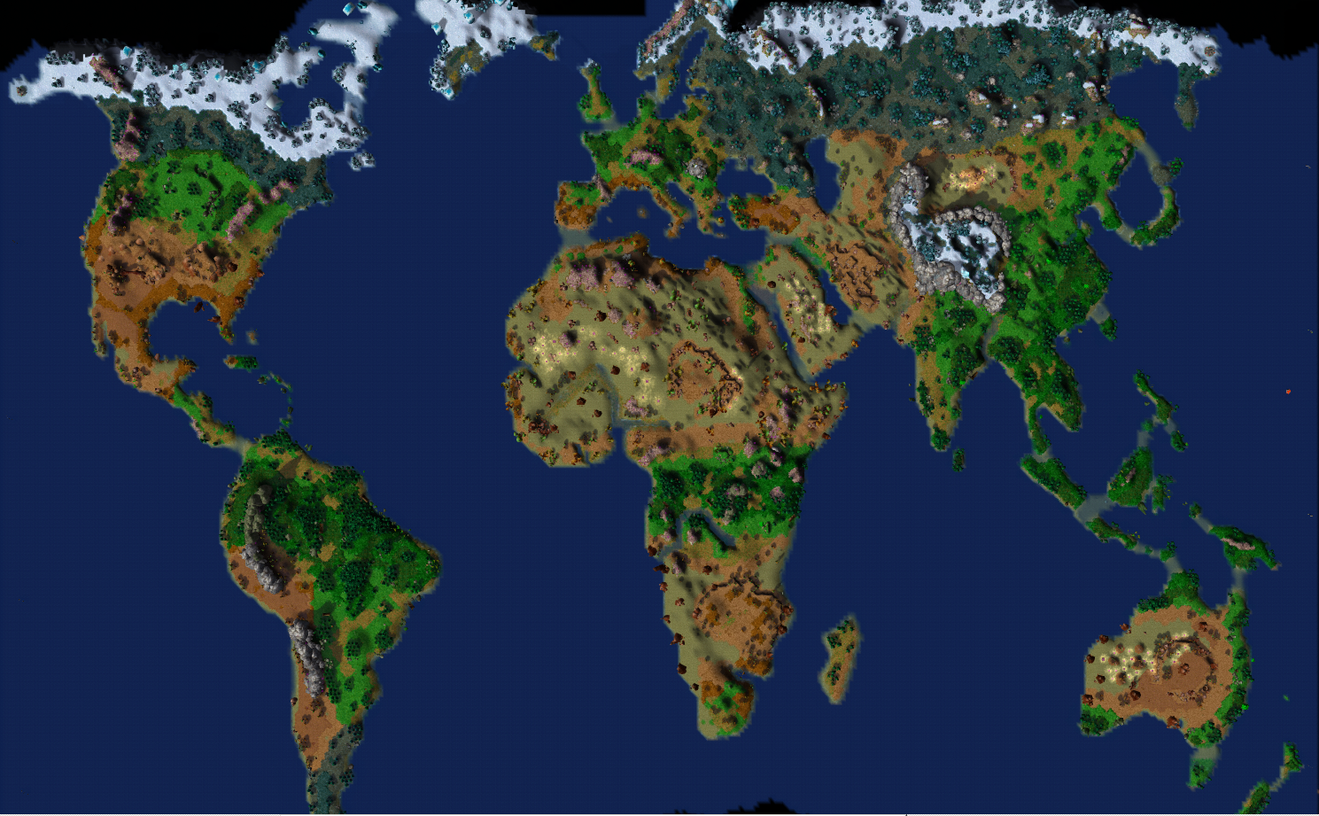 Minecraft's earth map