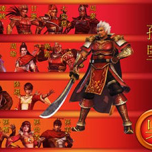 Dynasty Warriors 6, Wu Forces. Sun Jian (big guy), Zhou Tai (top right), Ling Tong (Top Left), Sun Quan (bottem left), Lu Meng (third row down the fir