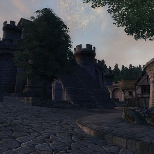The road leading up to the town castle.