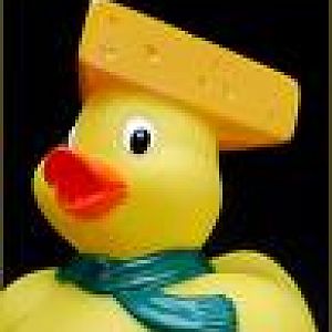 Its a duck... with cheese on it's head?