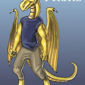 Pyritie the Dragon, made for Pyritie in OC from pen line art.