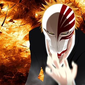 Ichigo with Hallow mask.