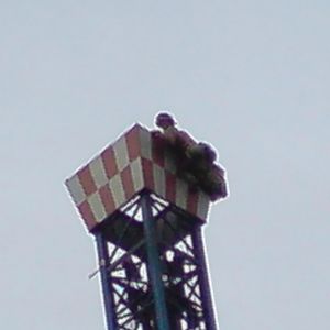 Extreme sports at a freefall tower.