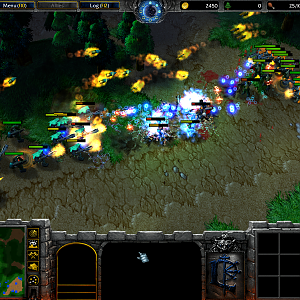 A large (not huge yet!) battle inbetween the top and bottom forces.