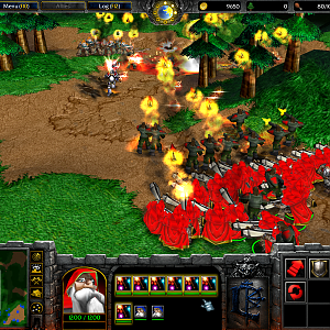 A massive assult by Red on the main lane.