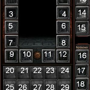 Inventory Layout and Slot Index Numbers.