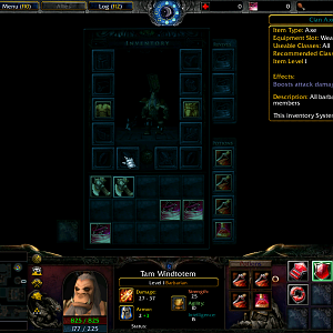 An example of the Wc3:Diablo III's Inventory System in action.