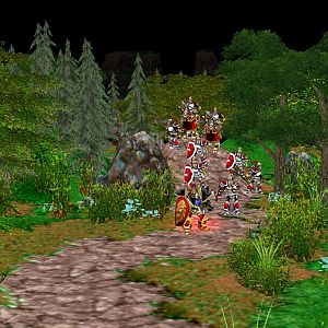 Human Caravan in Grimwood Forest.