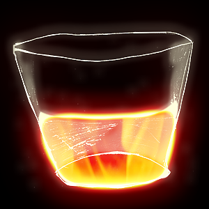 Glass with fire(Medium)