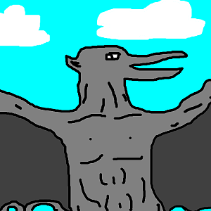 A gargoyle I think...

I don't even know what the fuck I'm drawing is....