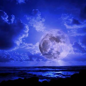 full moon beach ocean clear light night hd wallpaper 861828 v3