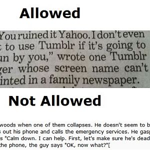 allowed - not allowed