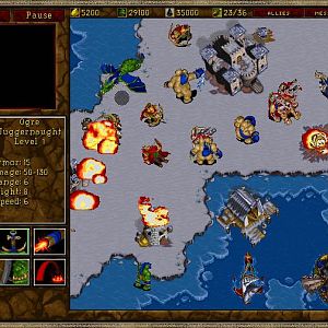 Warcraft 2 gameplay as orcs.