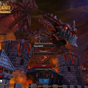 The Login Screen. I logged in for Private Server due i can't connect it to Battle.net server it is automatic disconnect.