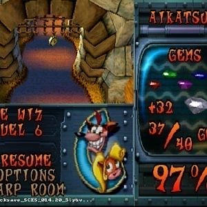 Crash Bandicoot 3 Warped - The Best Level for Gee Wiz (Demo) with Warp Room & Pause Menu.