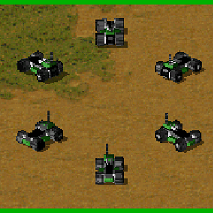 A group of Attack Buggies.

Credits to Tiberian Sun (Firestorm), Red Alert 2 (Yuri's Revenge) and C&C: Reloaded