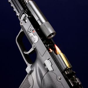 FN Fiveseven with slide removed, looks so freaking cool... I'm going crazy I think