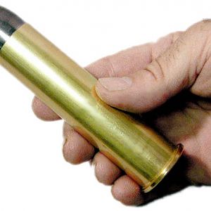 The .700 Nitro Express, a monster caliber the size of your penis. That 1200 grain bullet is the last thing I need lodged inside me. Costs some $100++