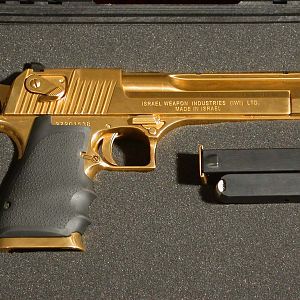 IMI Desert Eagle Mark XIX .50 AE Titanium Gold finish, right side