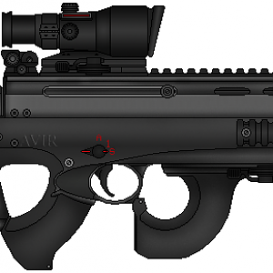 Concept weapon, feeds using a cylindrical magazine in bullpup configuration