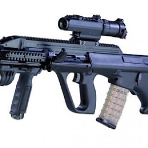 Steyr AUG A3 with multiple attachments