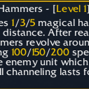 Revolving Hammers Spell Description Image