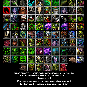 Warcraft 3 Custom Icon Pack by BLazeKraze (a.k.a haze300)