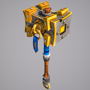 Gameready Low Poly Mace