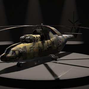 Low Poly Mi-26 Helicopter Model