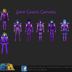 [3D Models] Gold Saints - Sapuris Pack - Saint Seiya.
