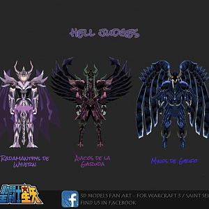 [3D Models] Hell Judges - Pack - Saint Seiya