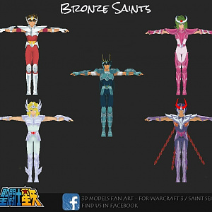 [3D Models] Bronze Saints Pack - Saint Seiya