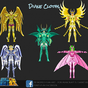 [3D Models] Bronze Saints - Divine Cloths - Pack - Saint Seiya