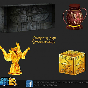 [3D Models] Objets and Structures Pack - Saint Seiya
