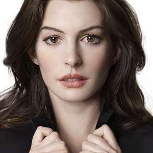 Hathaway Portrait 100% freehand drawing