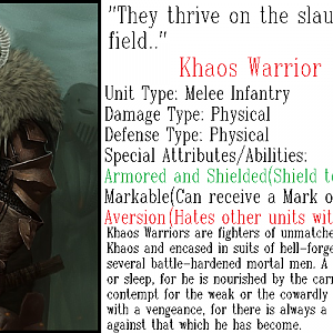 Khaos Warrior Info