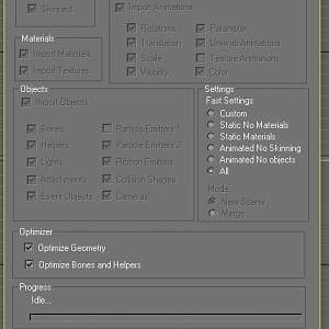 Neodex Import Options