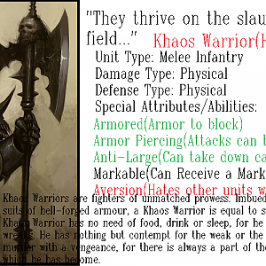 Khaos Warrior(Halbred) Info