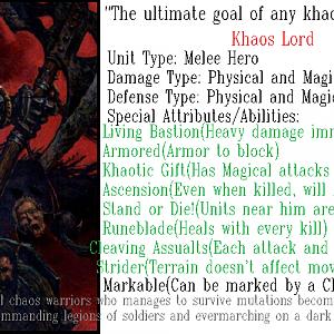 Khaos Lord Info