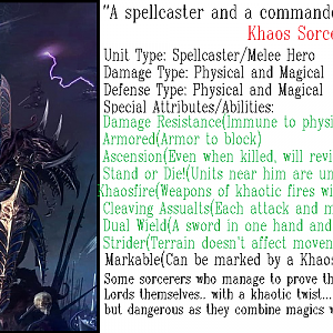 Khaos Sorcerer Lord Info