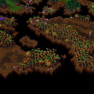 The bottom left of the map