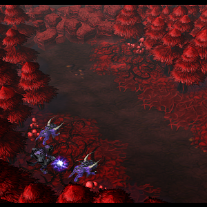 Emerald Nightmare - Stone Wall and green creep camp