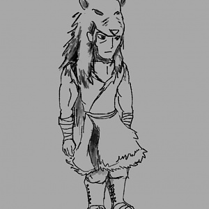 Human shaman sketch
