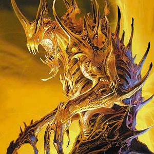 Here is another Void Demon. It's just as large as the Void Worm and will defend its volcanic territory. Its body is armoured with tough scale plating